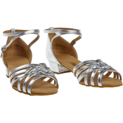 Diamant Women´s dance shoes 008-035-013 - Silver - 2,8 cm Bloc  - Größe: UK 4