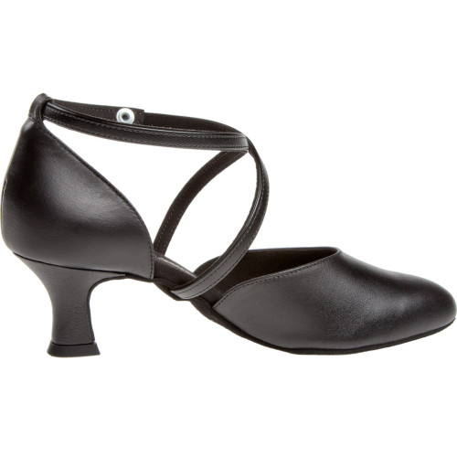 Diamant Damen Tanzschuhe 048-068-034 - Leder Schwarz - 5 cm