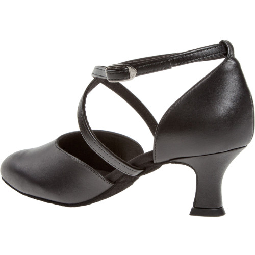 Diamant Mulheres Sapatos de Dança 048-068-034 - Preto Couro - 5 cm