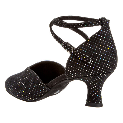 Diamant Damen Tanzschuhe 105-068-155 - Samt Schwarz - 5 cm