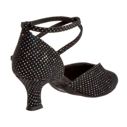 Diamant Women´s dance shoes 105-068-155 - Velvet Black/Multicolor  - Größe: UK 5