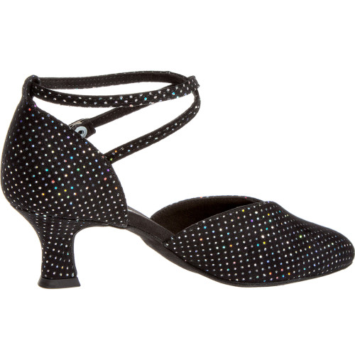 Diamant Femmes Chaussures de Danse 105-068-155 - Velours Noir/Multicouleur  - Größe: UK 5