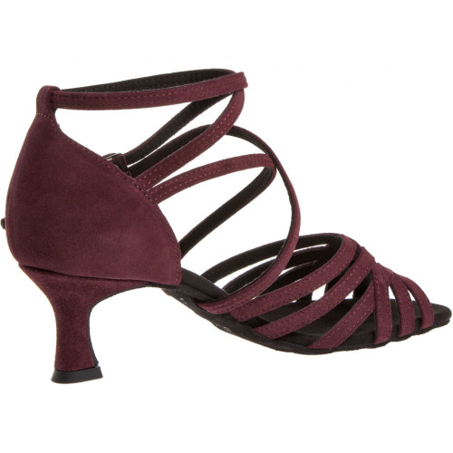 Diamant Damen Tanzschuhe 108-077-132 - Veloursleder Bordeaux - 5 cm