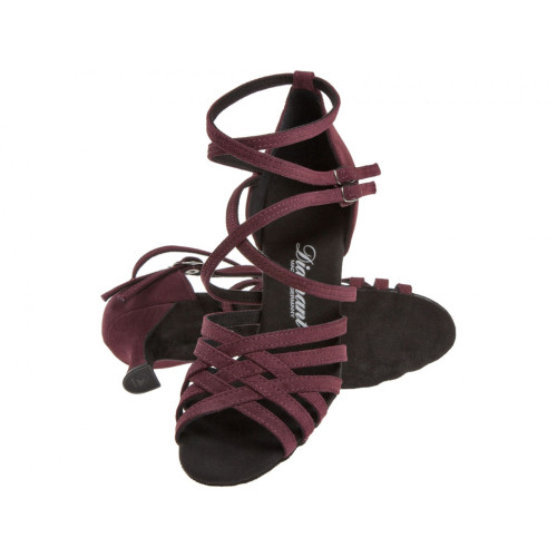 Diamant Women´s dance shoes 108-077-132 - Suede Bordeaux - 5 cm