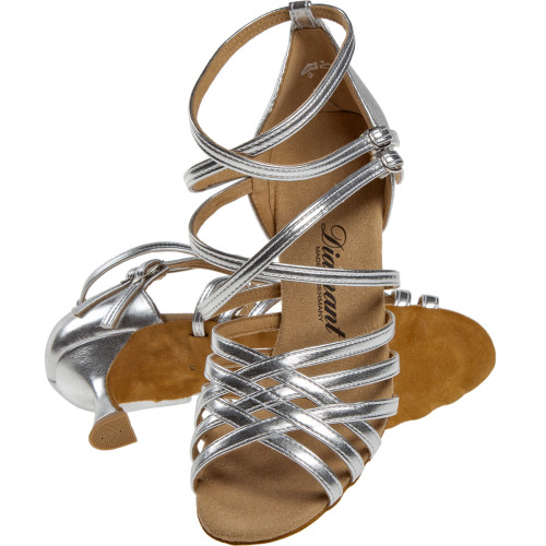 Diamant Mujeres Zapatos de Baile 108-087-013 - Plateado - 6,5 cm Flare [UK 5]