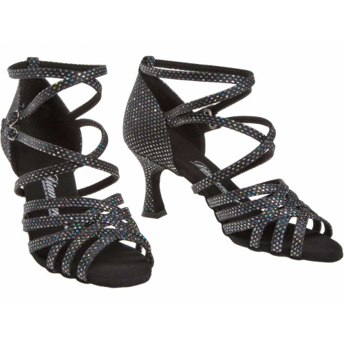 Diamant Mujeres Zapatos de Baile 108-087-183 - Negro/Plateado - 6,5 cm