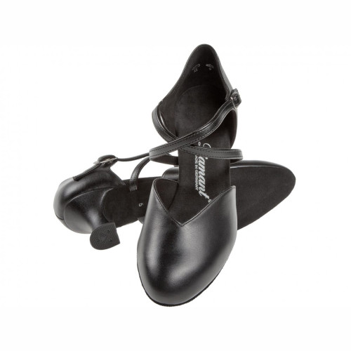 Diamant Mujeres Zapatos de Baile 113-009-034 - Cuero Negro - 5,5 cm Spanish  - Größe: UK 4