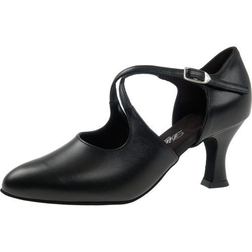 Diamant Women´s dance shoes 052-080-034 - Black Leather - 6,5 cm Latino [UK 7]