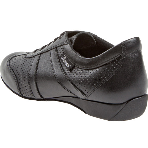 Diamant Hombres Ballroom Sneakers 133-225-042 - Cuero Negro [Ancho] - 2,5 cm