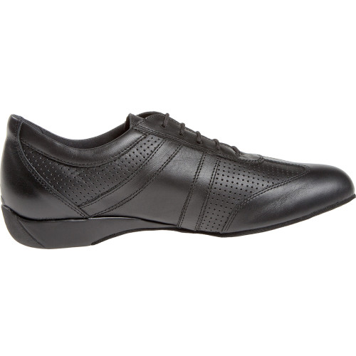 Diamant Hombres Ballroom Sneakers 133-225-042 - Cuero Negro [Ancho] - 2,5 cm