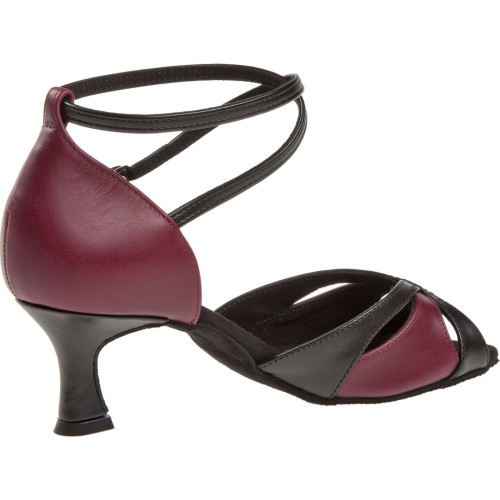 Diamant Femmes Chaussures de Danse 141-077-500 - Cuir Rouge/Noir - 5 cm