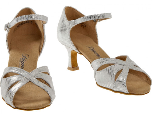 Diamant Mulheres Sapatos de Dança 144-077-246 - Prata-Branco