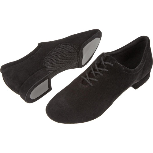 Diamant Homens Sapatos de dança 163-122-577 - Camurça/Mesh Preto - 2 cm