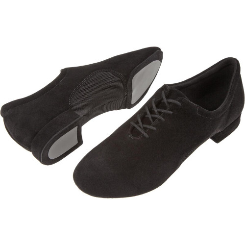 Diamant Mens Dance Shoes 163-122-577 - Suede/Mesh Black - 2 cm