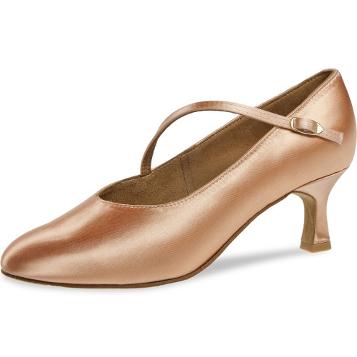 Diamant Damen Tanzschuhe 166-178-094 - Satin Beige - 5 cm