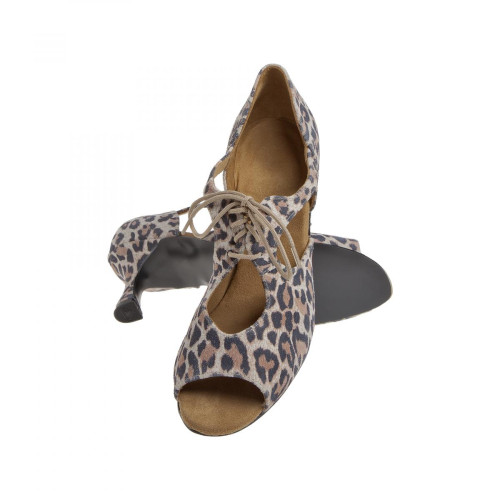 Diamant Women´s dance shoes 190-087-329-V - Suede Leopard - 6,5 cm