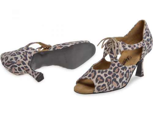Diamant Women´s dance shoes 190-087-329-V - Suede Leopard - 6,5 cm
