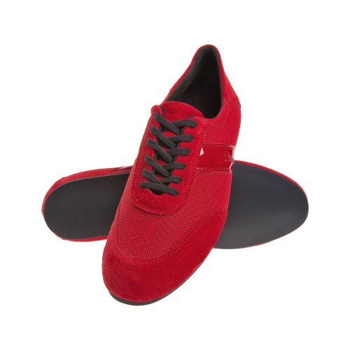 Diamant Hommes Baskets de danse 192-425-579-V - Suéde Rouge - 1,5 cm