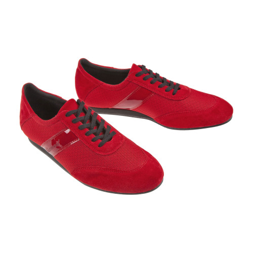 Diamant Hommes Baskets de danse 192-425-579-V - Suéde Rouge - 1,5 cm