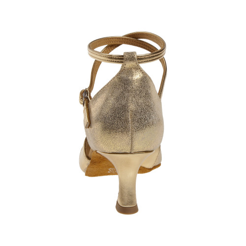 Diamant Mujeres Zapatos de Baile 141-077-464 - Oro/Oro Antiquo - 5 cm Flare  - Größe: UK 7