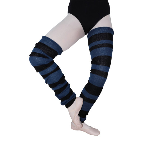 Intermezzo Damen Leg-Warmers 2103 Polpay - Farbe: Schwarz-Blue Aqua (400)