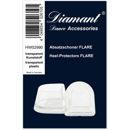 Diamanttezioni Tacco Flare [Trasparente - 5 Paia]