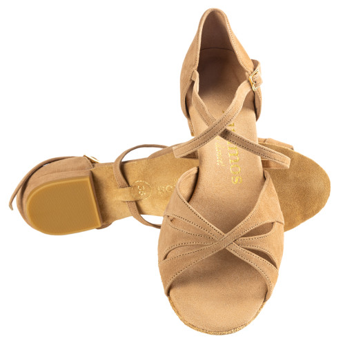 Rummos Dames Dansschoenen Lola - Nubuck LigBruin - Medium (Normaal) - 20 Blok - EUR 38