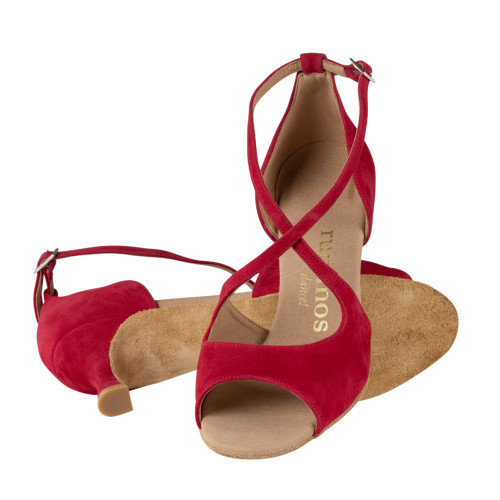 Rummos Women´s dance shoes R545 - Nubuck Red - Normal - 50R Flare - EUR 39