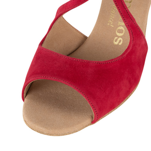 Rummos Women´s dance shoes R545 - Nubuck Red - Normal - 50R Flare - EUR 39