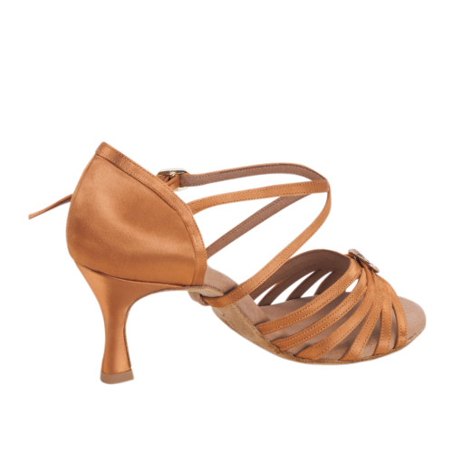 Rummos Donne Scarpe da Ballo Elite Celine 048 - Material: Satin Dark Tan - Weite: Normal - Absatz: 60R Flare - Größe: EUR 37