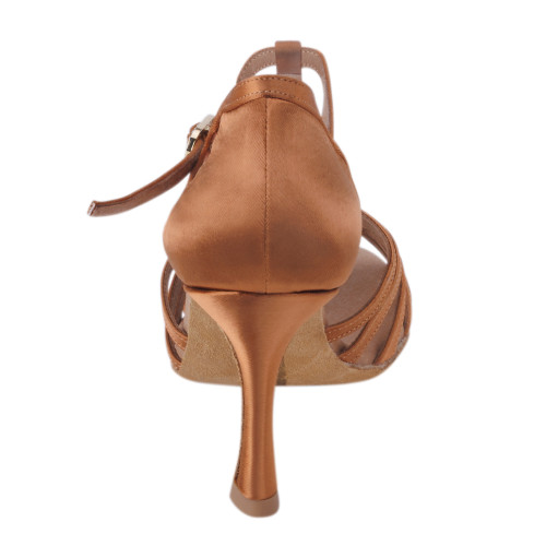 Rummos Damen Tanzschuhe Elite Karina 048 - Material: Satin Dark Tan - Weite: Normal - Absatz: 70R Flare - Größe: EUR 36