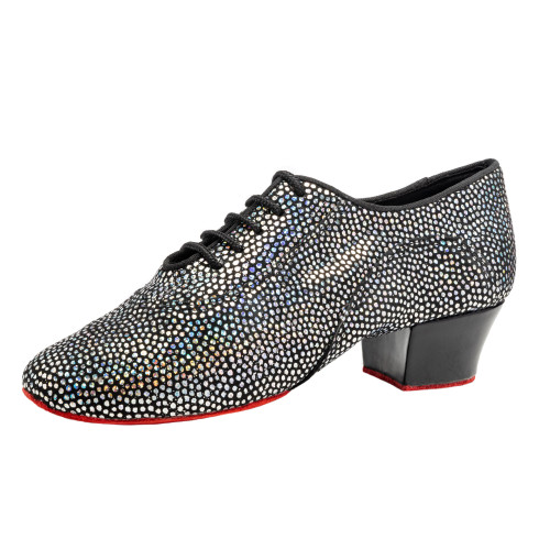 Rummos Mujeres Zapatos de Práctica R377 - Cuero/Nubuck Negro Glitter - Normal - 45 Cuban - EUR 36