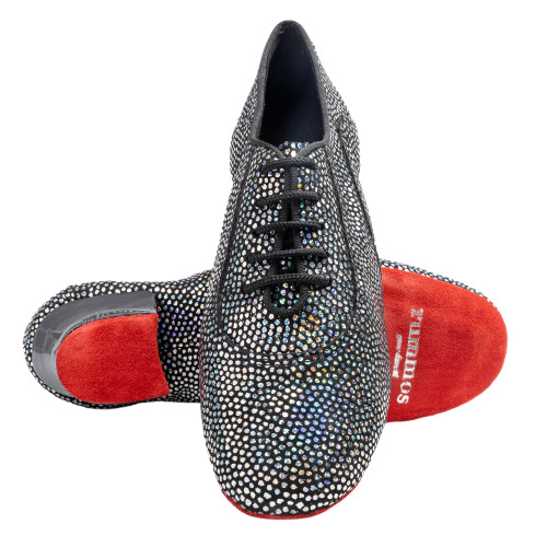 Rummos Damen Trainerschuhe R377 - Leder/Nubuck Schwarz Glitzer - Normal - 45 Cuban - EUR 38.5