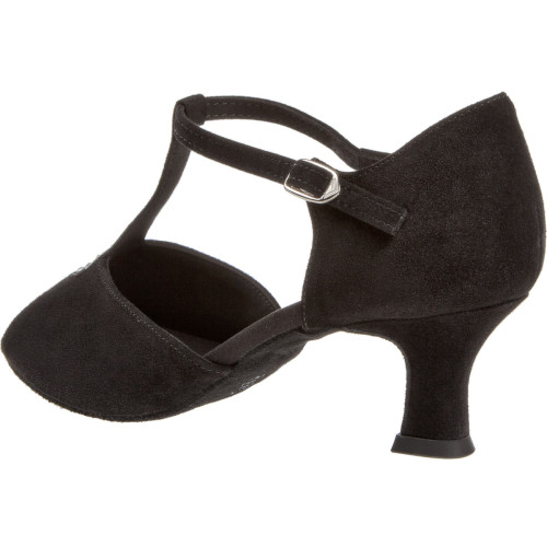 Diamant Damen Tanzschuhe 010-064-101 - Veloursleder Schwarz - 5 cm