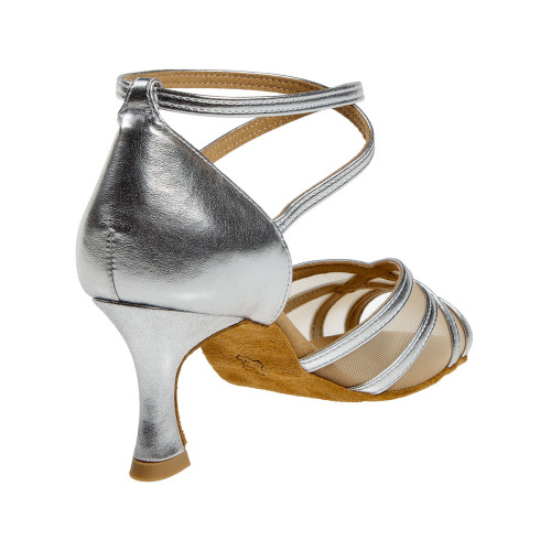Diamant Sapatos de Dança 035-087-013 - Prata - 6,5 cm Flare  - Größe: UK 4