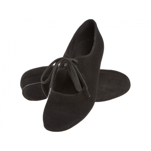 Diamant Femmes Chaussures de Danse 057-029-001 - Suède Noir - 2,8 cm Bloque  - Größe: UK 6,5