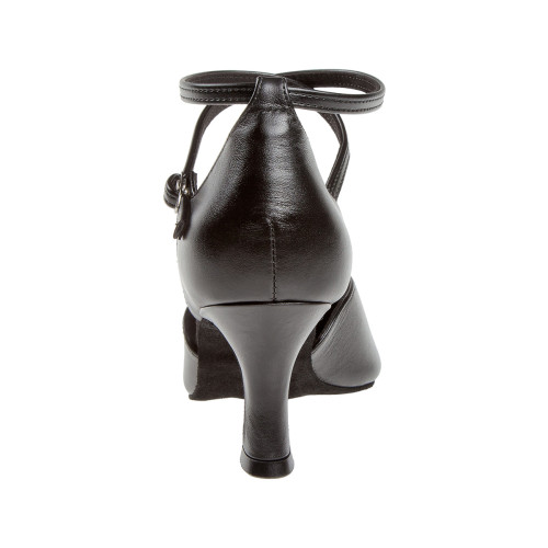Diamant Femmes Chaussures de Danse 058-080-034 - Cuir Noir - 6,5 cm Latino  - Größe: UK 3