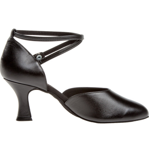 Diamant Women´s dance shoes 058-080-034 - Black Leather - 6,5 cm Latino  - Größe: UK 3