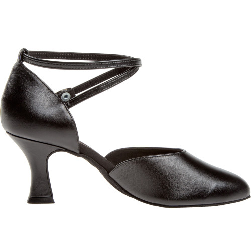 Diamant Damen Tanzschuhe 058-080-034 - Leder Schwarz - 6,5 cm