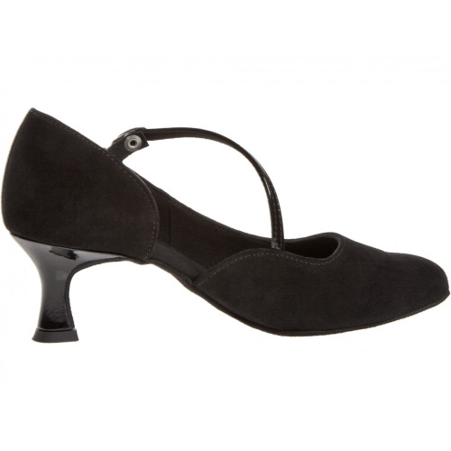 Diamant Mujeres Zapatos de Baile 174-106-008 - Ante Negro - 5 cm Flare [UK 3]
