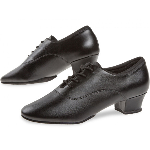Diamant Ladies Practice Shoes 185-234-560-A - Leather Black - 3,7 cm Cuban - Geteilte Sohle [UK 3]