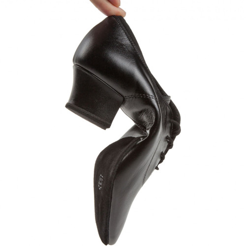 Diamant Femmes Chaussures d'entraînement 185-234-560-A - Cuir Noir - 3,7 cm Cuban - Geteilte Sohle  - Größe: UK 3