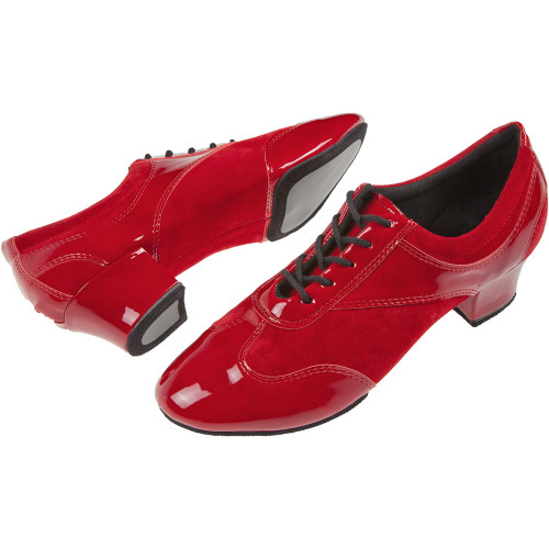 Diamant Mujeres VarioPro Zapatos de Práctica 188-134-589 - Ante/laca Rojo - 3,7 cm