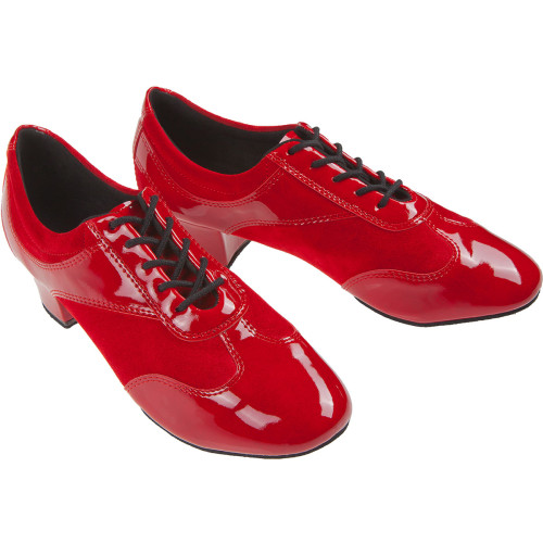 Diamant Mulheres VarioPro Sapatos instrutor de dança 188-134-589 - Camurça/laca Vermelho - 3,7 cm