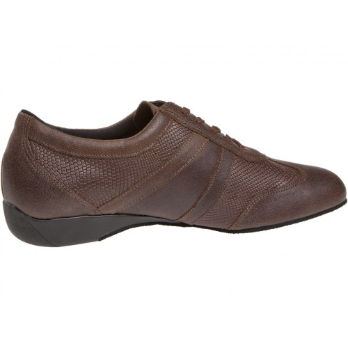 Diamant Mens Ballroom Sneakers 133-225-042 - Brown Leather [Wide] - 2,5 cm