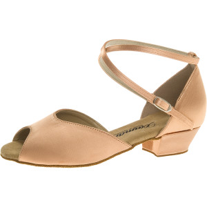 Diamant Girls Dance Shoes 022-030-094 - Beige Satin - Blockabsatz [EU 37]