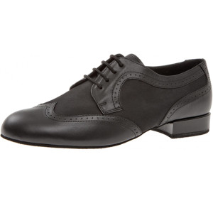 Diamant Hommes Chaussures de Danse 089-026-145 - Cuir Noir [Extra Large] - 2 cm