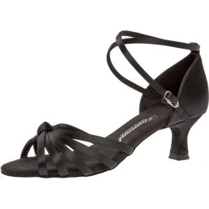 Diamant Women´s dance shoes 109-077-091 - Black Satin - 5 cm Flare  - Größe: UK 4