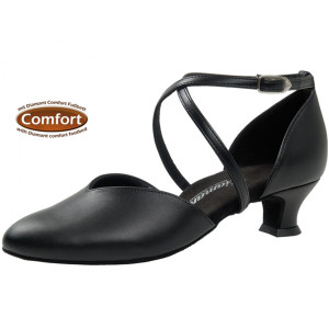 Diamant Femmes Chaussures de Danse 107-013-034 - Cuir Noir - 4,2 cm Spanish  - Größe: UK 7