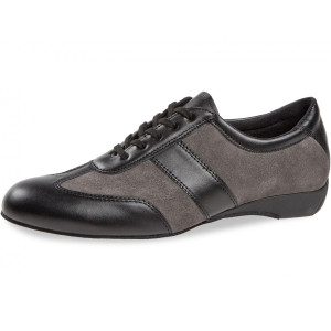 Diamant Men´s Ballroom Sneakers 123-225-376 - Black/Grey Leather - 2,5 cm